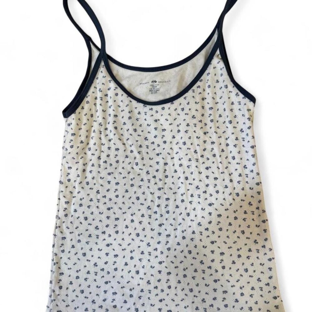 Brandy-melville Women's White and Cream Vest